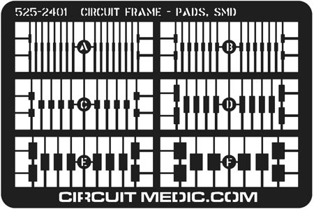 525-2401-1 Circuit Frame, SMD Pads, Bright Tin Plated