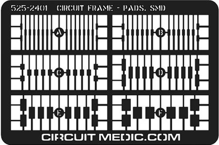 525-2401-2 Circuit Frame, SMD Pads, Tin/Lead Plated