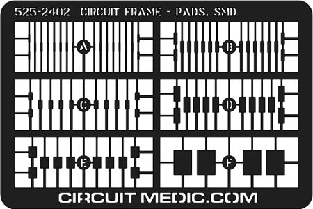 525-2402-1 Circuit Frame, SMD Pads, Bright Tin Plated