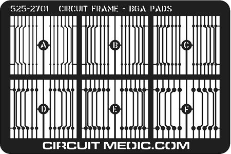525-2701-2 Circuit Frame, BGA Pads, Tin/Lead Plated