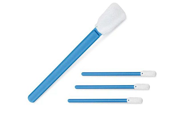 Foam swabs for cleaning and application of coatings.