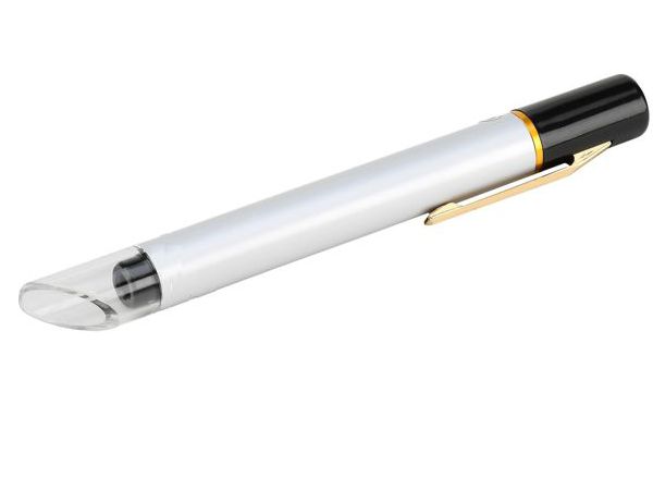 A powerful 25X microscope pen with a measuring reticle for precision measurements.