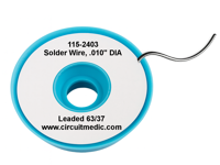 115-2403 Solder Wire, 010" Diameter, Leaded, 63/37